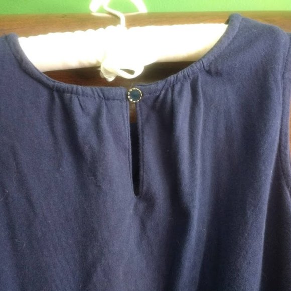 Sweet Navy Eyelet Dress - Soft and Casual - Picture 5 of 5